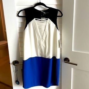 Color block dress with tags
